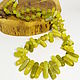 Order Beads Yellow-green jade 57 cm. Selberiya shop. Livemaster. . Beads2 Фото №3