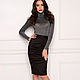 Pencil skirt made of eco-suede black, a figure-hugging skirt for the office, Skirts, Novosibirsk,  Фото №1