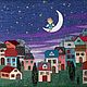 Картина лоскутно-вышитая в интерьер детской комнаты Ангелочек, Картины, Москва,  Фото №1
