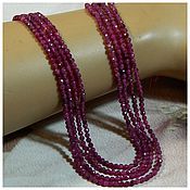 Материалы для творчества handmade. Livemaster - original item Ruby beads with cut, natural. thread. Handmade.