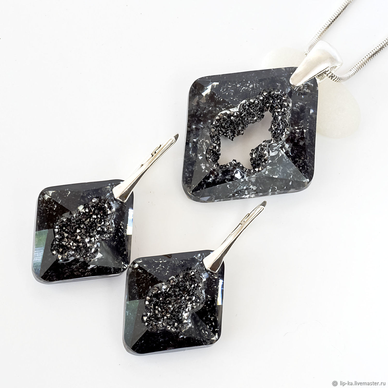 Swarovski серебро 925 Комплект серьги и подвеска Сваровски, купить в ...