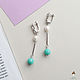Stylish earrings with amazonite and pearl long chains. Earrings. Nefrit_biju. Online shopping on My Livemaster.  Фото №2