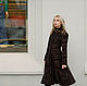 А025 Пальто из искусственного меха под каракуль шоколадного цвета, Жилеты, Москва,  Фото №1