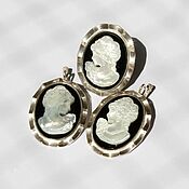 Украшения handmade. Livemaster - original item Jewelry Set Cameo Mother of pearl 925 Silver ALS0060. Handmade.