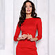 Ferrari sheath dress, figure-hugging red dress. Dresses. mozaika-rus. My Livemaster. Фото №4