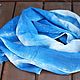 Linen scarf 'Baltic' sea of Indigo blue and white. Scarves. Artinflat - natural dyeing. My Livemaster. Фото №6