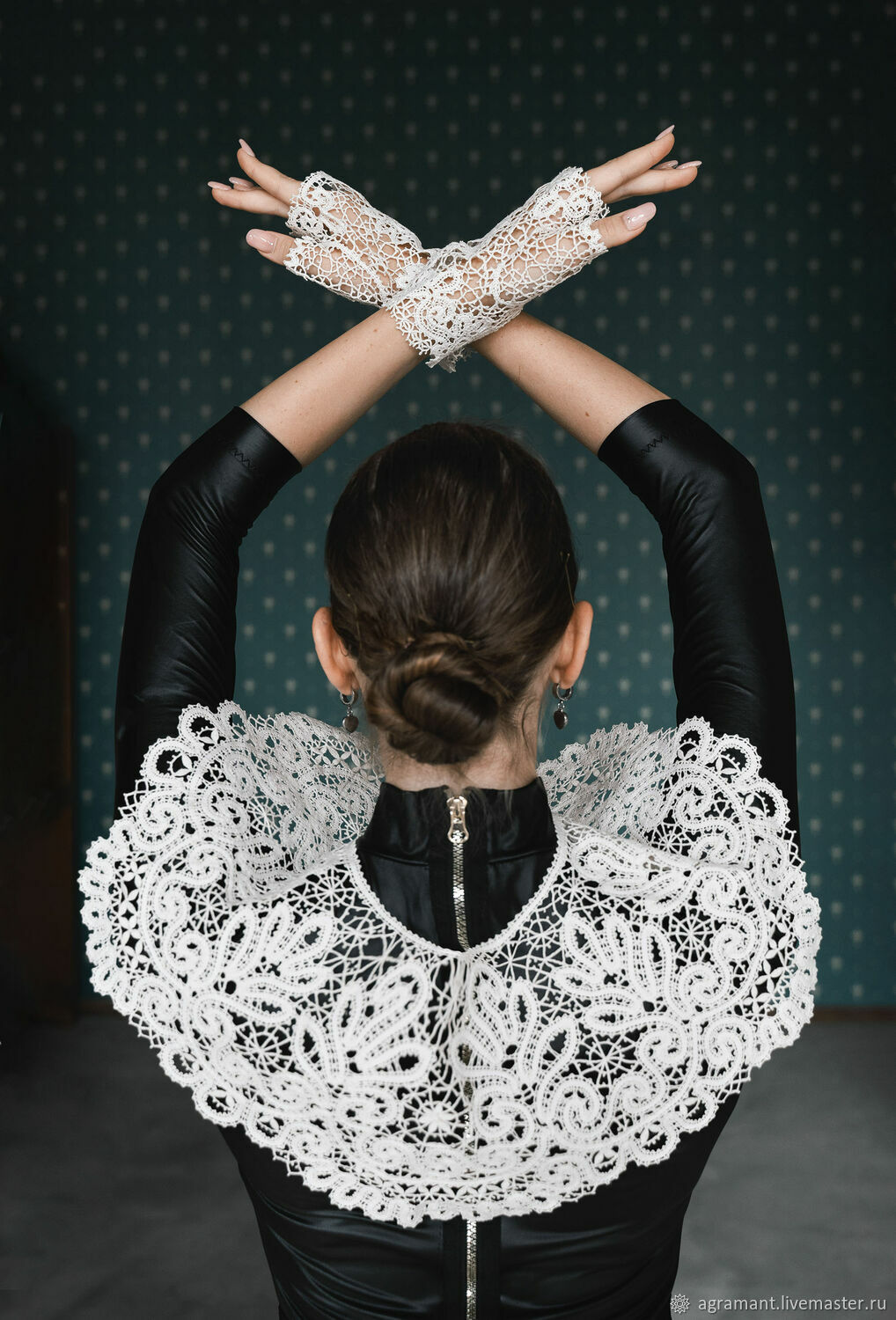 Воротник Вереск Вологодское кружево на заказ в интернет-магазине Ярмарка Мастеров по цене 14300 ₽ – RRCW4RU | Воротнички, Санкт-Петербург - доставка по России