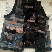 Мужская одежда handmade. Livemaster - original item Sheepskin vest size 62. Handmade.