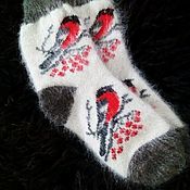 Аксессуары handmade. Livemaster - original item Gift wool socks with fuzz. Handmade.