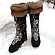 Boots ' Beauty Of Siberia'. Felt boots. wool gifts. My Livemaster. Фото №6
