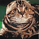 Картина "Кошка (порода скоттиш-фолд)", алмазная мозаика. Картины. Елена (cat-fold). Интернет-магазин Ярмарка Мастеров.  Фото №2