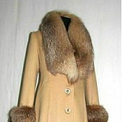 Одежда handmade. Livemaster - original item coat: Coat with fur collar and cuffs on insulation. Handmade.