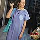 dresses: Striped T-shirt dress shopper. Reserve for Marina. Dresses. Алена Тимофеева (indeeza). My Livemaster. Фото №5