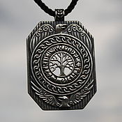 Украшения handmade. Livemaster - original item Amulet Tree of life in runic circle silver 925. Handmade.