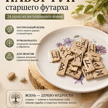 Фен-шуй и эзотерика ручной работы. Ярмарка Мастеров - ручная работа Набор рун старшего футарха. Handmade.