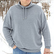 Мужская одежда handmade. Livemaster - original item Oversize Men`s Sweater / Men`s Knitted Sweatshirt. Handmade.