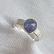 Silver stud earrings with chalcedony