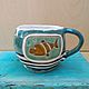Cup with fish. Mugs and cups. Colorstories. Online shopping on My Livemaster.  Фото №2