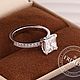 Помолвочное кольцо с бриллиантом принцесса 2 карата. Кольцо помолвочное. FROLOF JEWELRY. Интернет-магазин Ярмарка Мастеров.  Фото №2
