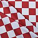Large checkered fabric, red and white checkered, Fabric, Moscow,  Фото №1