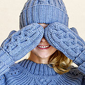 Аксессуары handmade. Livemaster - original item Knitted women`s mittens 