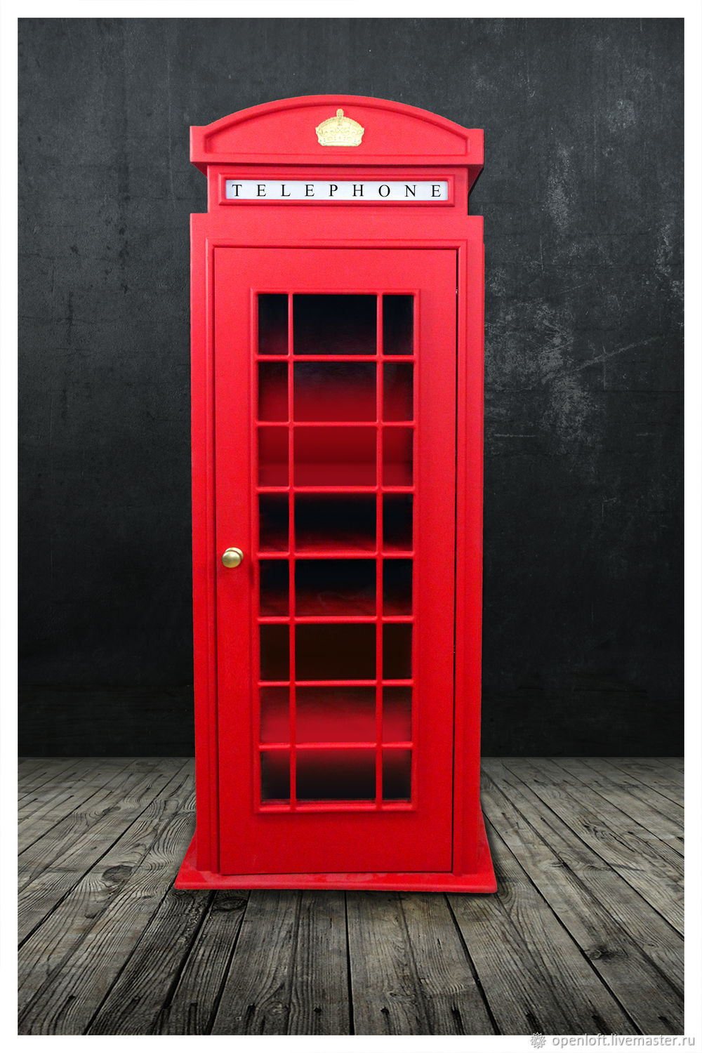 Лондонский стиль в интерьере. Красная телефонная будка в интерьере