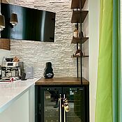 Для дома и интерьера handmade. Livemaster - original item Table on a wine cabinet with solid oak shelves (project g. Moscow). Handmade.