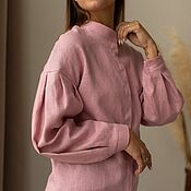 Одежда ручной работы. Ярмарка Мастеров - ручная работа Camisa de mujer Lyudmila, color rosa. Handmade.