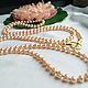 150 cm long transformer beads made of peach pearls, Necklace, Moscow,  Фото №1