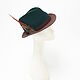 Tyrolean hat with feathers. Color dark green/nesquik. Hats1. Exclusive HATS. LANA ANISIMOVA.. My Livemaster. Фото №5