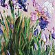 Oil painting Irises blue. Pictures. sharaeva-elena. Online shopping on My Livemaster.  Фото №2