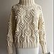  knitted milk sweater. Sweaters. Mom kniting (Mamavyazhet). Online shopping on My Livemaster.  Фото №2
