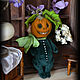 Little Pumpkin Teddy, pumpkin, pumpkin Halloween, Halloween gift. Stuffed Toys. Zlata's fantasy dolls. My Livemaster. Фото №4