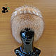 fur hat women's knitted lining fox fur moth df-24. Caps. Mishan (mishan). Online shopping on My Livemaster.  Фото №2