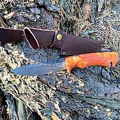 Сувениры и подарки handmade. Livemaster - original item Damascus Steel Knife Red Fox. Handmade.