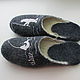 Men's felted slippers with leather prevention home shoes. Slippers. Obuffca. My Livemaster. Фото №4