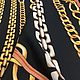 Plat ' Vertical chains with orange ribbon on black». Fabric. italy-tkani. My Livemaster. Фото №6
