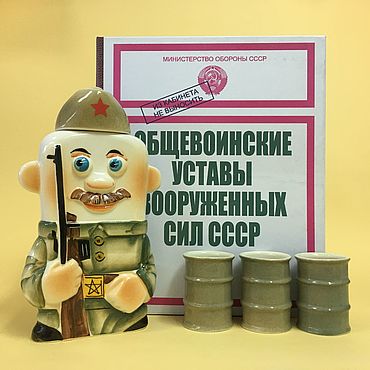 Сувениры и подарки ручной работы. Ярмарка Мастеров - ручная работа Подарки на 23 февраля: Снайпер с 3-мя рюмками. Handmade.