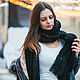 Black scarf with tassels. Scarves. SweetMarket. Online shopping on My Livemaster.  Фото №2