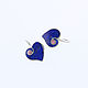 Heart Earrings. Lapis lazuli and rhodonite. Earrings natural stones. Earrings. ARIEL - MOSAIC. My Livemaster. Фото №4