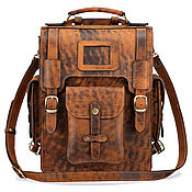 Сумки и аксессуары handmade. Livemaster - original item Leather satchel-briefcase 