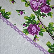 Для дома и интерьера handmade. Livemaster - original item Linen track. Rose pattern.. Handmade.