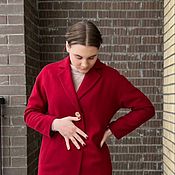 Одежда ручной работы. Ярмарка Мастеров - ручная работа abrigo: Abrigo primavera otoño vino rojo. Handmade.