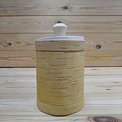 Для дома и интерьера handmade. Livemaster - original item Pure birch bark tues D8,5 H11. Jar for painting. Art.3131. Handmade.