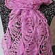 Openwork scarf, mohair, pink. Scarves. Cozy corner (nadejdamoshkina). My Livemaster. Фото №4