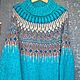 Order Knitted sweater 'Turquoise February'. Lopayesa. DominikaSamara. Livemaster. . Sweaters Фото №3