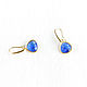 Earrings with blue stone, handmade earrings 'Ultramarine'. Earrings. Irina Moro. My Livemaster. Фото №5