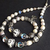 Украшения handmade. Livemaster - original item Set necklace and bracelet of pearls. Handmade.