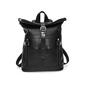 Сумки и аксессуары handmade. Livemaster - original item Black backpack leather female rush Hour Mod R31-111. Handmade.