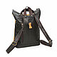  Women's leather backpack bag Beige brown Alpha SR56-65. Backpacks. Natalia Kalinovskaya. My Livemaster. Фото №5